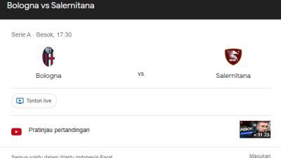 Prediksi Bologna vs Salernitana, Jadwal Serie A Liga Italia 1 April 2024