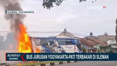 Bus Po Hariyanto Terbakar